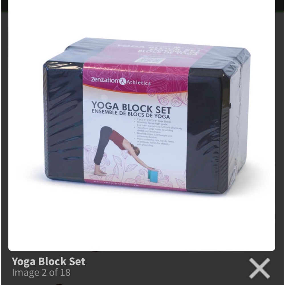 YOGA BLOCK SET
ENSEMBLE DE BLOCS DE YOGA
• 2 pcs. 3" X 6" X 9" Yoga Blocks